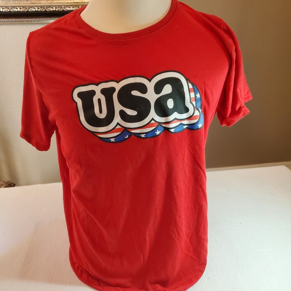 Patriotic Boy's Shirt | Crew XXXL (22) Red